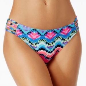 California Waves Rainbow Strappy Hips Bikini Tie dye